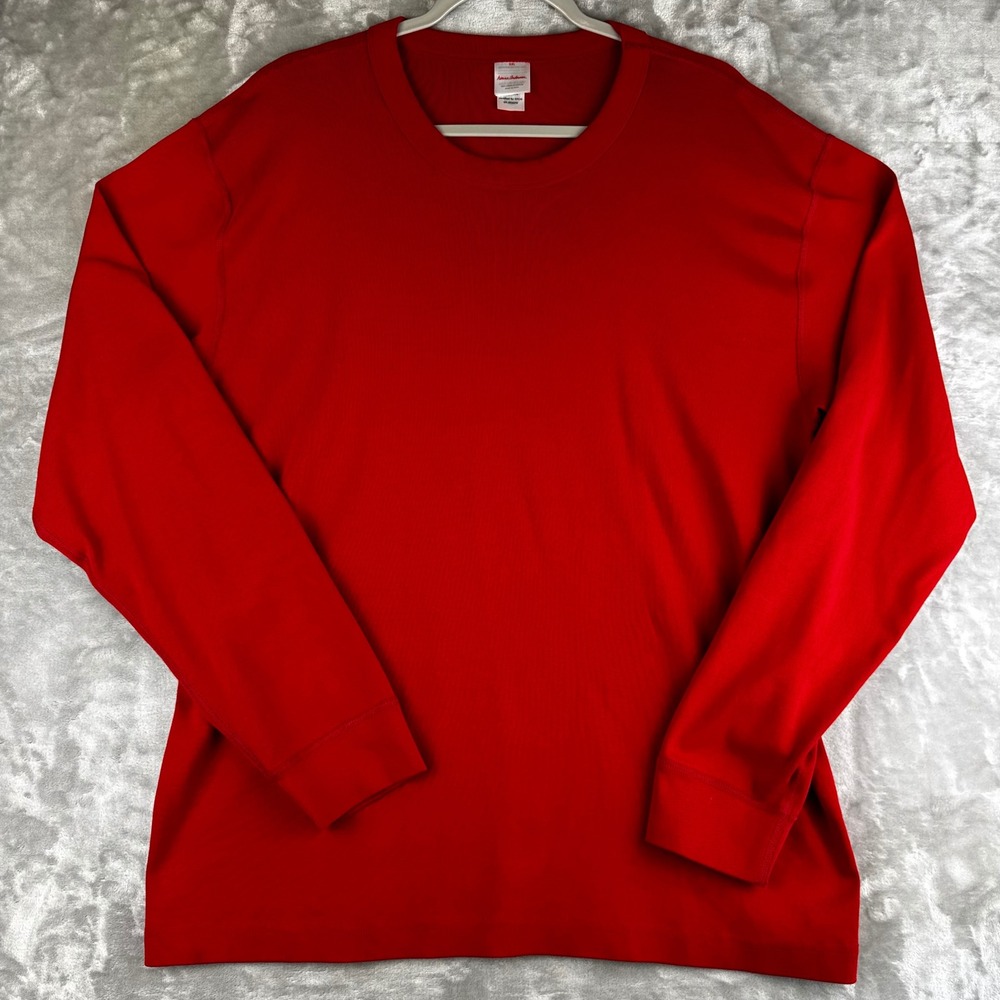 Hanna Andersson T-Shirt Women XXL Red Organic Cotton Long Sleeve Crew (1556)